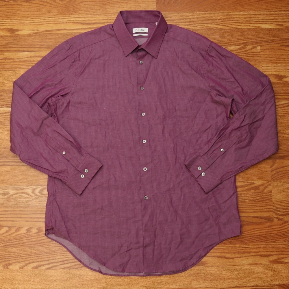 Calvin Klein Slim Fit Button Down Dress Shirt